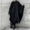 Men's Trench Coats 2024 High Quality Punk Hip Hop Oversized Coat Hooded Cloak Men Gothic Vintage Long Jacket Wizard Pullover Robe