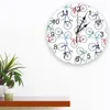 Wanduhren, buntes Fahrrad, weiße Uhr, modernes Design, Wohnzimmer-Dekoration, Küche, Stummschaltung, Heimdekoration