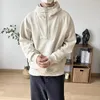 남성용 후드 Mens American High Street Half-Zip 커플 까마귀 가을 가을 가을 겨울 성별 무행의 단색 칼라 후드 재킷 유니스피드