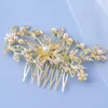 Hair Clips Female Tiara Comb Fork With Luxurious Rhinestone Floral Style Jewelry For Banquet Wedding Dresses Skirts