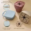 3 pièces/ensemble bébé Snack tasse bavoir lunettes ensemble de qualité alimentaire Silicone ustensiles de cuisine aspiration enfants vaisselle compartiment sans BPA 240102