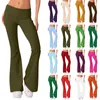 Damesbroek Mode Effen Kleur Slim Fit Omgekeerde Taille Lage Elastische Flare Pantalones Holgados Mujer 2024