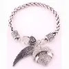 Charm Bracelets Arrival Rhodium Plated Studded With Sparkling Crystal MOM Heart Angel Wing Bracelet