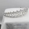 Hårklipp Boutique Royal Luxury Pearl Zircon Crown Headbond Bridal Wedding Accessories Prydnad