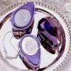 Luxury Purple Diamond Moonlight Highlight Powder Palette Shimmer Shiny Highlighter Silky Touch Longlasting 231229