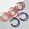 Hoop Earrings Multicolor Enamel Bamboo C-Shape For Women Exaggerated Thin Geometric Circle Huggies Earring Punk Jewelry Gift