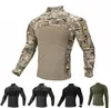 Men039s Camouflage Taktisches T-Shirt mit Reißverschlusstasche, langärmelig, Baumwolle, atmungsaktiv, G3-Kampffrosch-Shirt, Herren-Trainingshemden, T-Shirt P74112676651