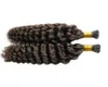 Brazylijska Remy Curly I Tip Human Hair Extensions Maszyna wykonana w kolorze Brazylijska ludzka fryzura Keration Fusion Real Hair7985750