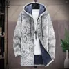 Men's Trench Coats 3D Printed Colorful Tribal Retro Pattern Hooded Zipper Warm And Cold-proof Jacket For Your Own Winter Casual Series-F 7