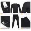 Sous-vêtement thermique hommes veste chauffante de Ski veste chauffante d'hiver laine chaude haut d'automne pantalon USB vêtements chauffants 231229