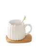 Tazas y platillos para celebridades de Internet, Instagram, estilo nórdico, taza de café pintada en oro con cuchara, taza de agua para oficina, leche minimalista