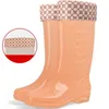 Rubber Boots for Women Waterproof Work Galoshes Jelly PVC Rainboots Non-slip Wear-resistant Garden Water Shoes Woman Rain Boots 240102