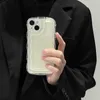 Luftkudde våg transparent TPU -telefonfodral Silikon mjukt skyddsfodral iPhone 13 mini x xs max xr 8 7 14 plus se back cover