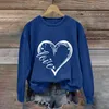 Magliette da donna Camicia casual Love Stampato Girocollo Top a maniche lunghe Petite Maglioni carini