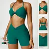 INS Gym Set Tight Yoga Quick Drying Fitness Clothing Outdoor Running Sports Brapants 2piece Suits Soft Fabric 240102
