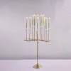 Metal Candelabra 16 Heads Candle Holder Candlestick Wedding Table Centerpiece Pillar Stand Road Lead Party Decor