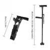 Collapsible Telescopic Folding Cane Elder LED With alarm Walking Trusty Sticks Crutches for Mothers the Fathers 240102