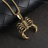 Collane con ciondolo Retro Scorpion King per uomini e donne Moda Hip Hop Lega di animali Maglione Catena Punk Accessori per gioielli Regalo