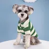 Vêtements d'été pour chiens, vêtements d'été décontractés polyvalents classiques rayés doux pour animaux de compagnie chats chiot Bichon caniche petit Chihuahua