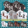 95 Myles Garrett 24 Nick Chubb Football Jerseys Amari Cooper Joe Thomas Jeremiah Owusu-Koramoah Clevelands Browns Joe Flacco Elijah Moore Denzel Ward Deshaun Watson