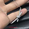 High Quality Tifannissm Stainless Steel Designer Necklace Jewellery Hot selling new twisted full diamond necklace for womens fashion