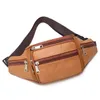 Men's Waist Pack Leather Bag Waist Belt Bag Male Leather Fanny Pack Fashion Luxury Small Shoulder Bags For Men 231229