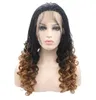 Alta qualidade ombre cabelo marrom curto encaracolado tranças peruca 16quot áfrica mulheres estilo caixa trança peruca completa perucas dianteiras de renda sintética with8621362