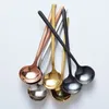 Spoons Korean Spoon Stainless Steel Round Coffee Exquisite Long Handle Tableware Ice Cream Dessert Bibimbap For Kitchen