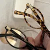 Óculos de sol retro pequeno oval quadro óculos feminino anti luz azul 2024 moda y2k estilo leopardo impressão óculos presentes