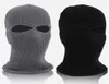 Gorros de ciclismo Máscaras Gorro de punto de invierno Cálido Suave 2 agujeros Cara completa Gorro de esquí Pasamontañas Capucha Ejército Táctico1500402