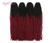 DIY DREADLOCKS OMBRE BLONDE CROCHET HAIR EXTENSIONS 긴 합성 머리 직조 18 인치 브레이딩 헤어 자매 마이크로 자물쇠 스트레이트 FAU8449774