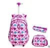 Kinder-Trolley-Tasche auf Rädern, Schulrucksack mit Rollen für Jungen, Kinder-Schule, Rollrucksack für Mädchen, Reisegepäck, Trolley-Taschen 231229