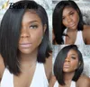 Bella cheveux sans colle droite coupe courte brésilienne vierge humanhair dentelle avant perruque pleine perruque de lacet pour les femmes noires bob style perruque s8832716