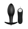 Black Vibrate Butt Plug Anal Vibrator Sex Toys For Women 12 lägen kraftfulla vibration vuxna sexprodukter5496712