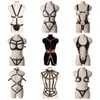 Ceintures Bdsm réglable à la main PU Bandage Sexy corps poitrine harnais femmes bracelet en cuir gothique jarretière ceinture érotique Lingerie282E