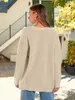 Cardigan de malha feminina 2024 frente aberta botão oversized leve suéteres com decote em v solto cardigans malha outwear 006