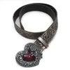 Belts Fashion Vintage Embossed Heart Love Belt Women's Punk Style Personalized Y2K Spicy Girl Versatile Gothic Dark Accessories