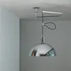 Lampadari Ristorante LED Lampade a sospensione mobili in metallo bianco cromato Soggiorno Sala da pranzo Cucina Lampada a sospensione a sospensione Lustre