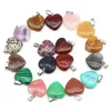 Pendant Necklaces 50pcs/lot Mix Heart Shape Natural Stone Jewelry Accessories Crystal Beads Pendants For Necklace Making DIY