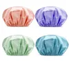 4Pcs Women Waterproof Satin EVA Lined Bath Shower Hat Hair Protection Cap Bonnet8086380