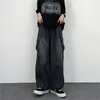 Jeans da uomo 2024 Akiharajuku moda retrò High Street pantaloni dritti gamba larga casual tasca allentata grafica da uomo