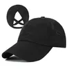 Kobiety kucyk baseballowe czapki Criss Cross Belmaty Bun Hat Ponycap Trucker Hats Regulowane sporty na świeżym powietrzu 231229