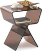 smitten.life 아크릴 테이블, 나이트 스탠드 현대 디자인 명확한 홈 장식 디스플레이 엔드 테이블 거실 침실 집