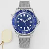 BEZEL Luminous 60TH Anniversary Watch 42MM Automatic Mecheancal Ceramic Bezel Mens Watches Watch Stainless Steel Band Rotatable Bezel Transparent Limited Back