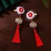 Hair Accessories Costume Headwear Year Red Hairclip Ball Clip Tassel Hanfu Headdress Chinese Style