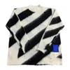 2024 Femmes Designer Hommes Mohair Polo Laine Coton Zebra Crossing Design Pull High Street Wear Prix de gros Sports