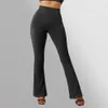 Flare Pants Women Yoga Leggings Dance Trousers Butt Lift Workout High Waist Full Length Capris Flared 240102