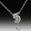 Brand Pure 925 srebrna biżuteria dla kobiet litera 5 Diamentowa kropla wodna wisiorek słodki kwiat luksusowy naszyjnik 234o