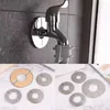 Torneiras de cozinha doméstica auto-adesiva torneira de aço inoxidável capa decorativa chuveiro acabamento cromado tubulação de água acessórios de banheiro de parede
