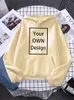 Your OWN Design Brand /Picture Custom Men Women DIY Hoodies Casual Oversize Sweatshirt 13 Colors Shoulder Drop Style Clothes 240102